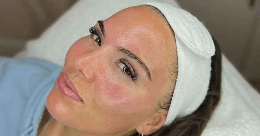 Young woman after hydrofacial