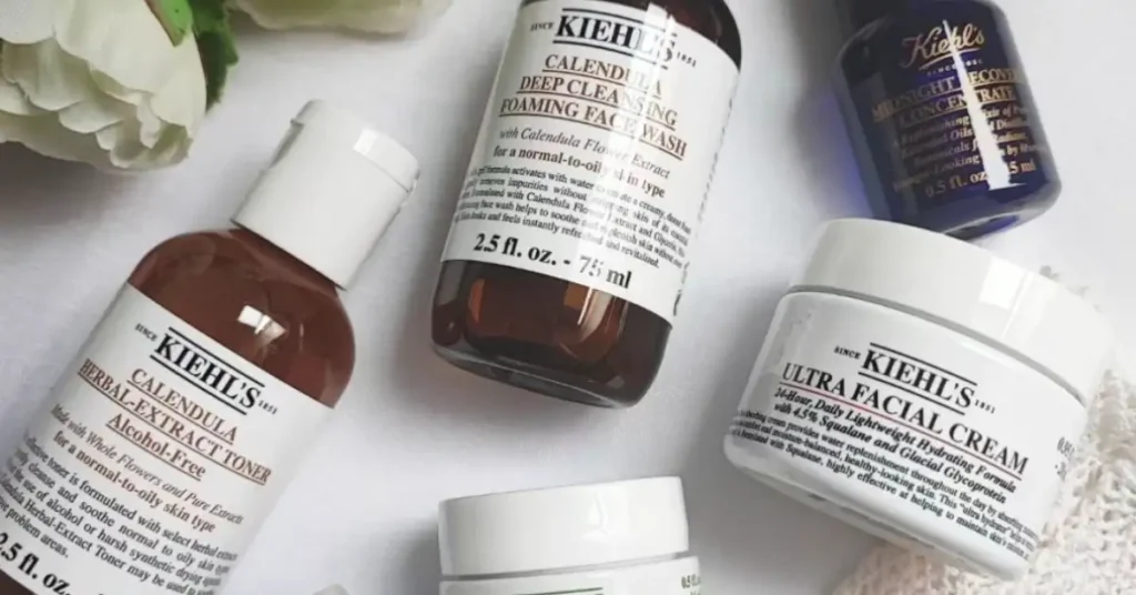 Kiehl's face wash and facial cream