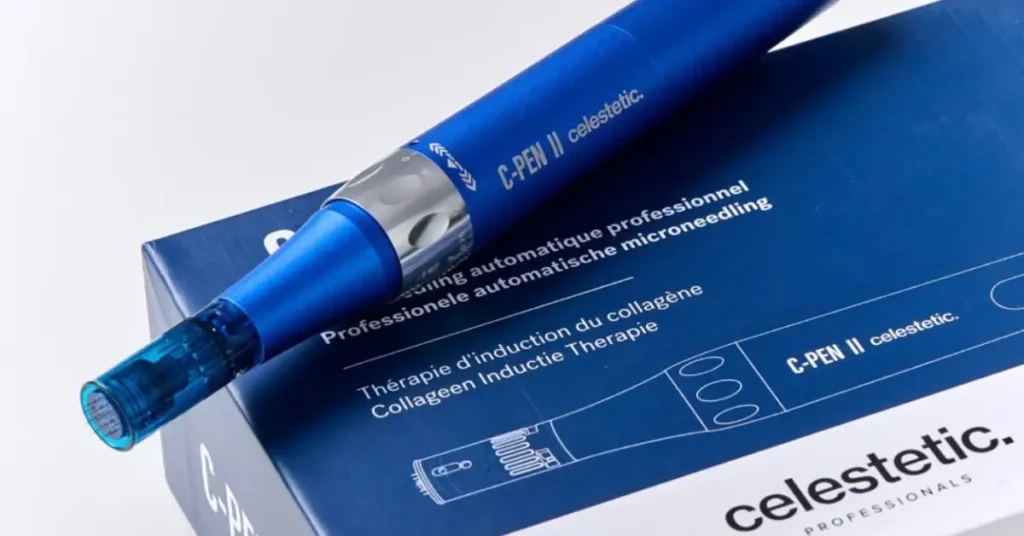 Blue microneedling pen