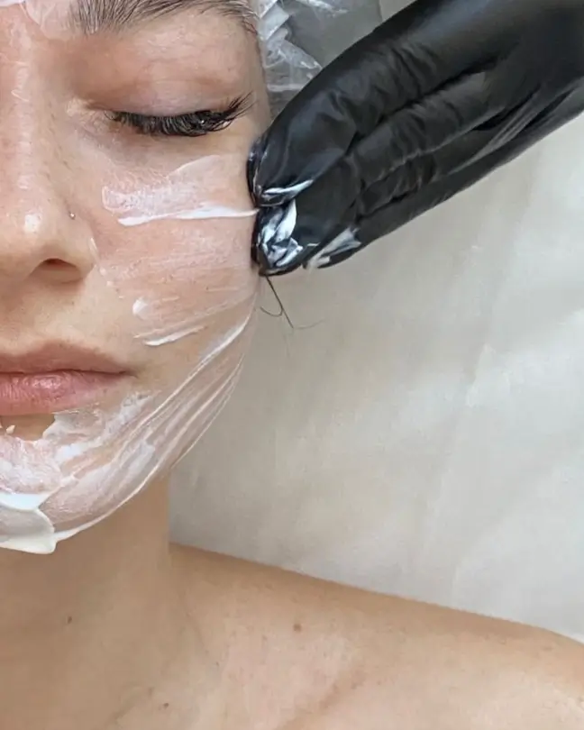 Young woman getting a skincare treatment