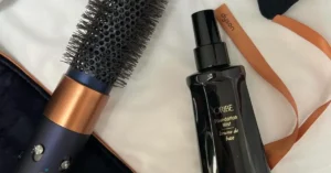 oribe bottle and hair product