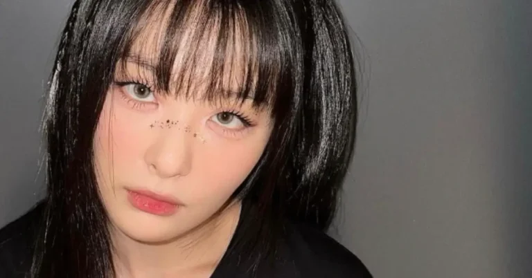 black haired korean woman with kpop makeup