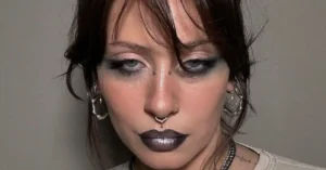 young woman with grunge makeup
